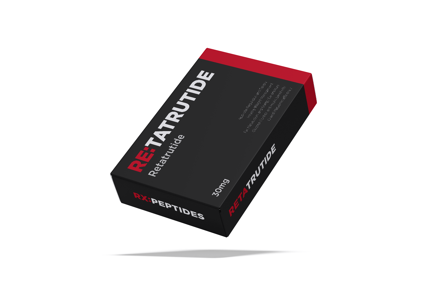 RE:TATrutide packaging on a white background